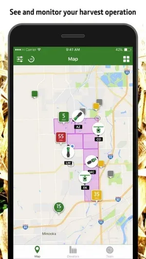 GrainTruckPlus app showing grain elevator wait times